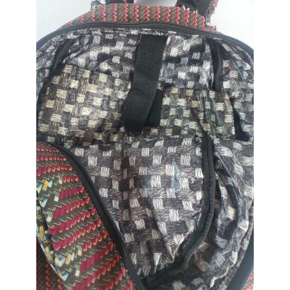 Ankara‎ Print Kente Style Backpack Book Rucksack Handmade Bag Nice Some Wear - Picture 6 of 11